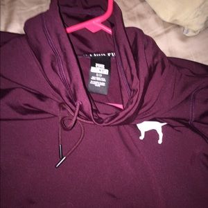 Pink cowl neck long sleeve